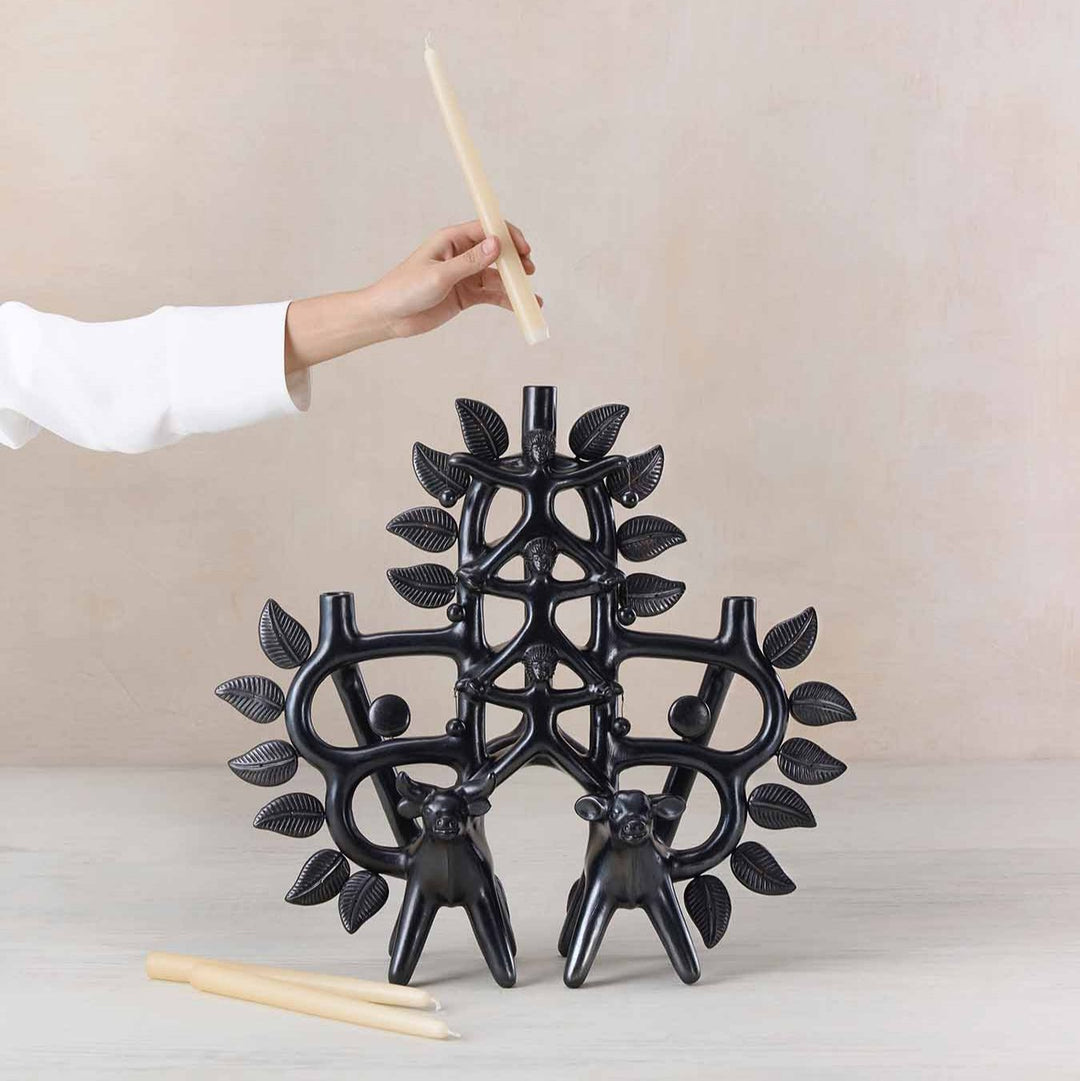 Acatlán Candleholder - Small/Black by Onora Casa at White Label Project