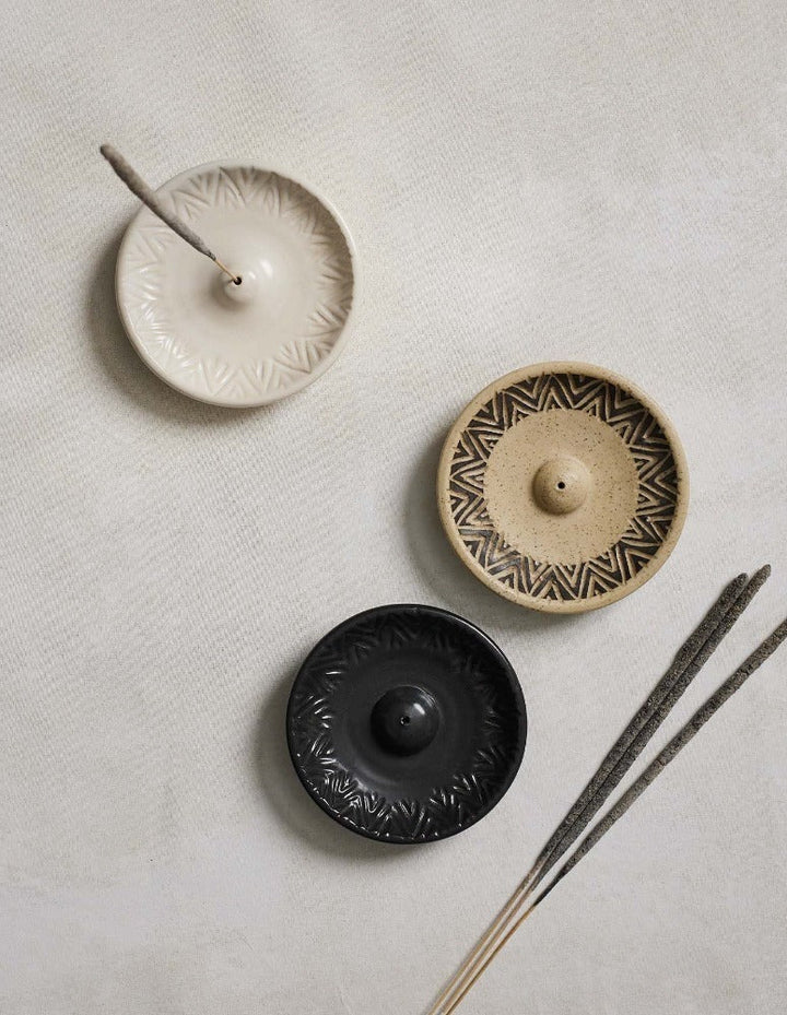 Chula Incense Holder - Black by Onora Casa at White Label Project