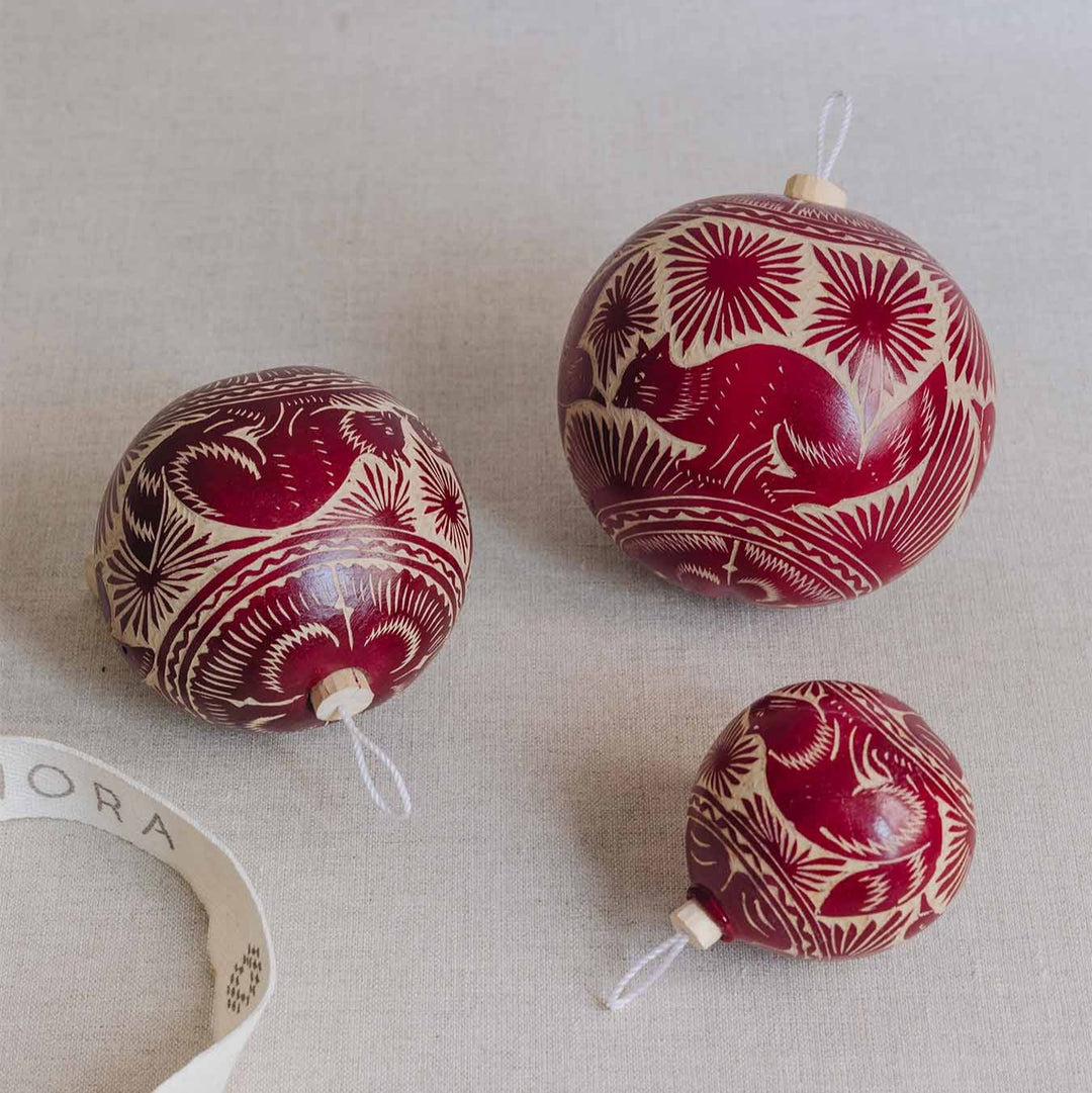 Mixteca Ornament - Red by Onora Casa at White Label Project