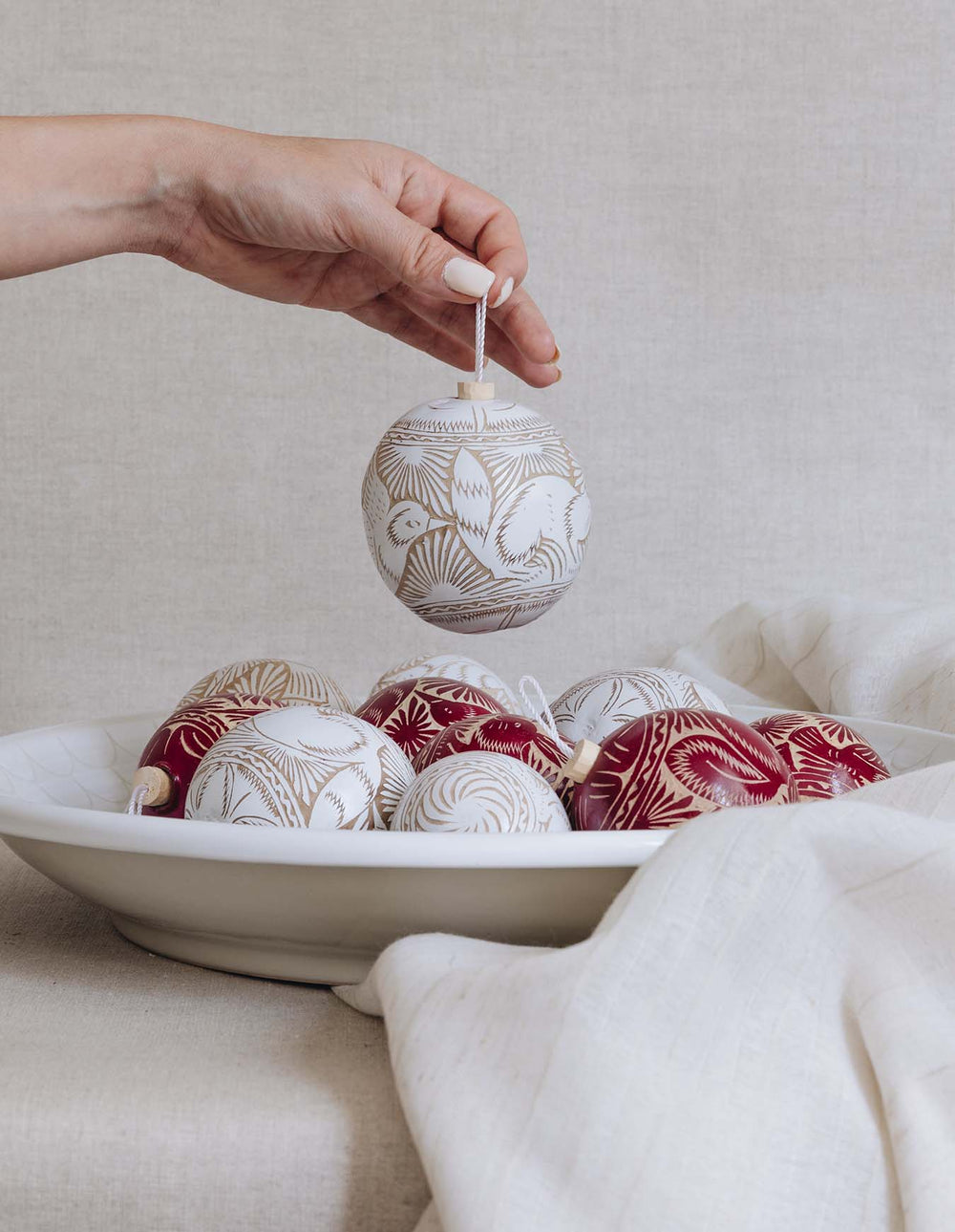 Mixteca Ornament - White by Onora Casa at White Label Project