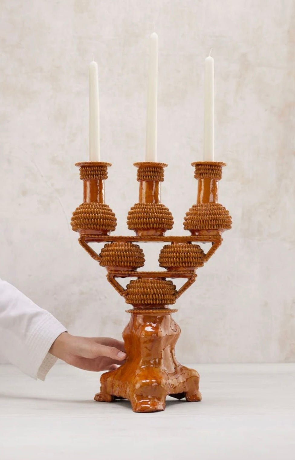 Tres Luces Candleholder - Terracotta by Onora Casa at White Label Project