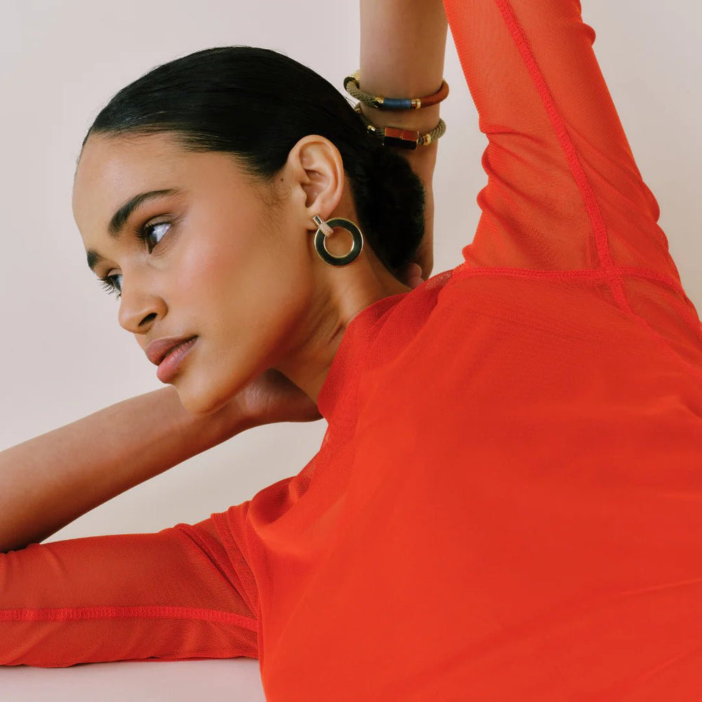 Noor Grande Earrings - Black by Pichulik at White Label Project