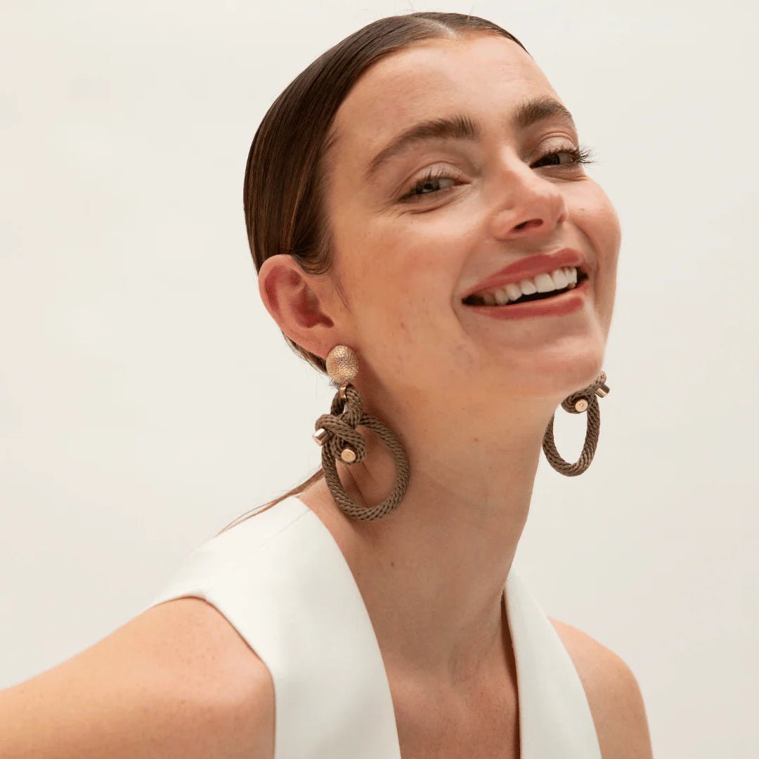 Shimenava Earrings - Beige by Pichulik at White Label Project