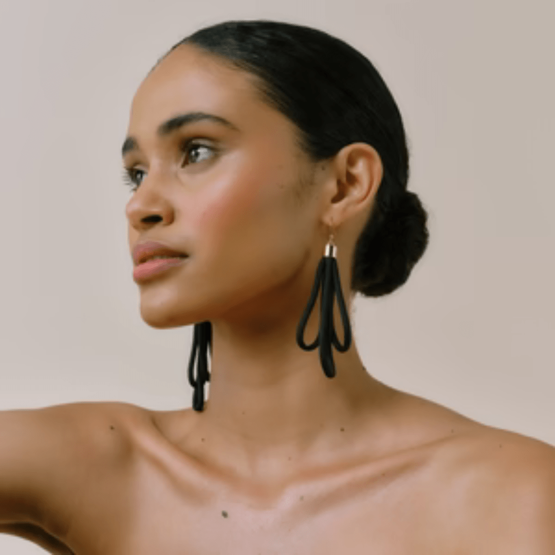 Wave Earrings - Black by Pichulik at White Label Project