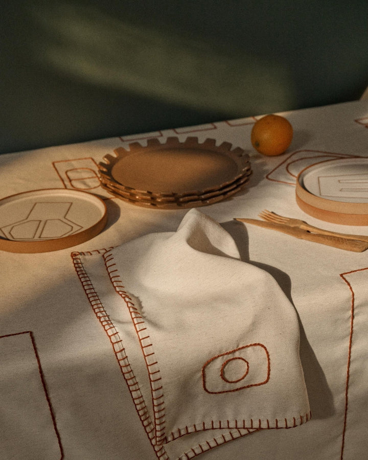 Embroidered Napkins - Set of 2 by Puna at White Label Project