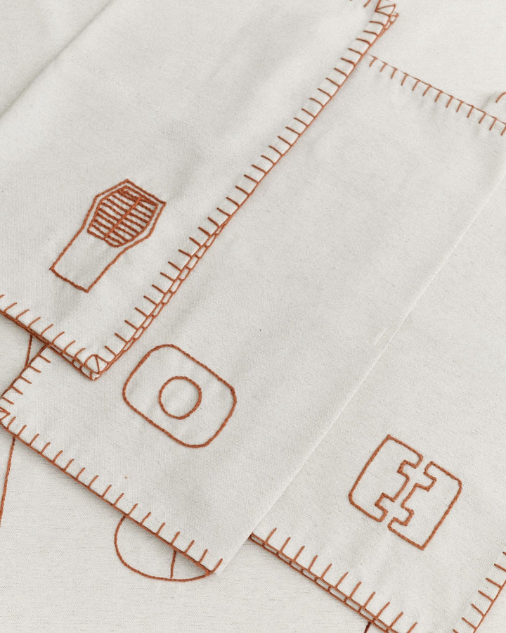 Embroidered Napkins - Set of 2 by Puna at White Label Project
