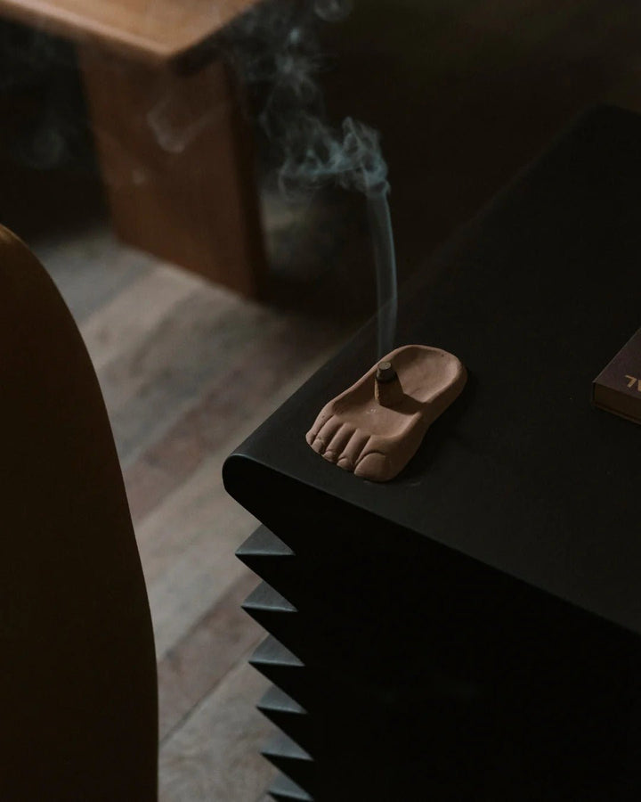 Pie Incense Holder - Black by Puna at White Label Project