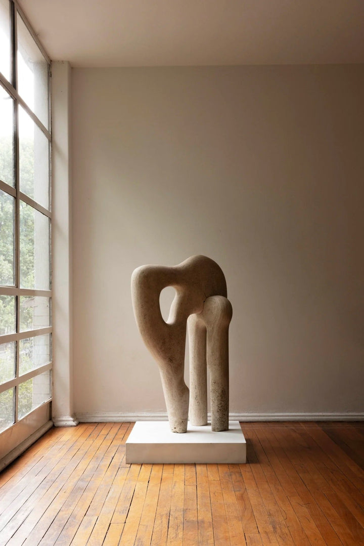 Ósea I Sculpture - Travertine by Rebeca Cors at White Label Project