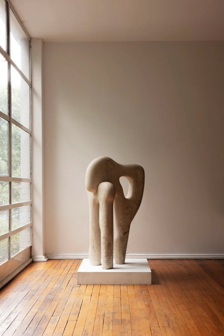 Ósea I Sculpture - Travertine by Rebeca Cors at White Label Project