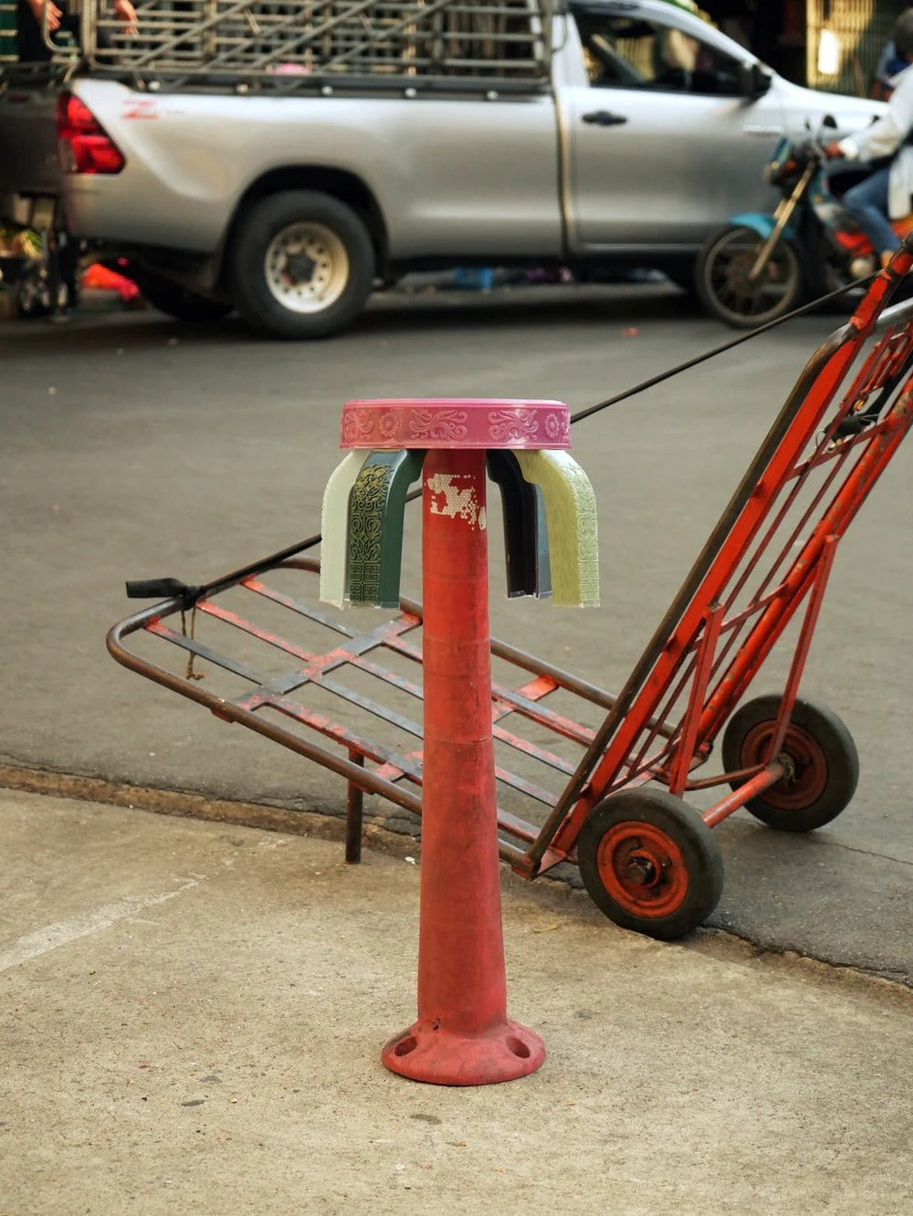Squat Stool - Dragonfruit by Rumbá Bor at White Label Project