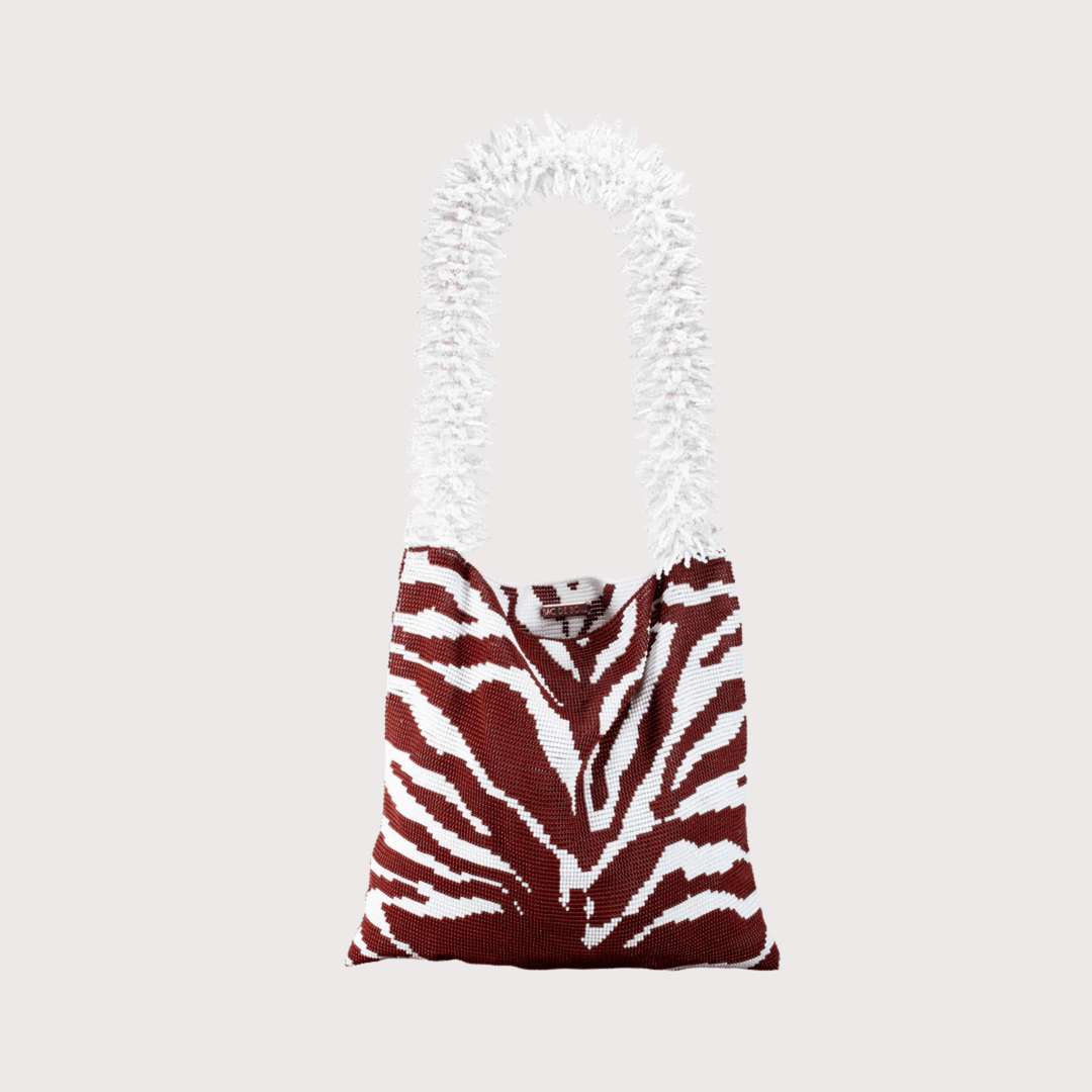Clash of Prints Bag - Brown/White Zebra by Sac De Soul at White Label Project