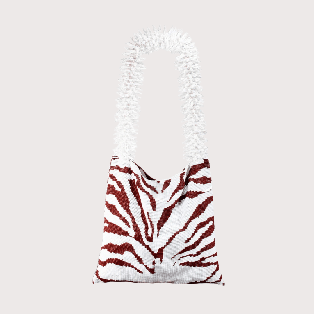 Clash of Prints Bag - Brown/White Zebra by Sac De Soul at White Label Project