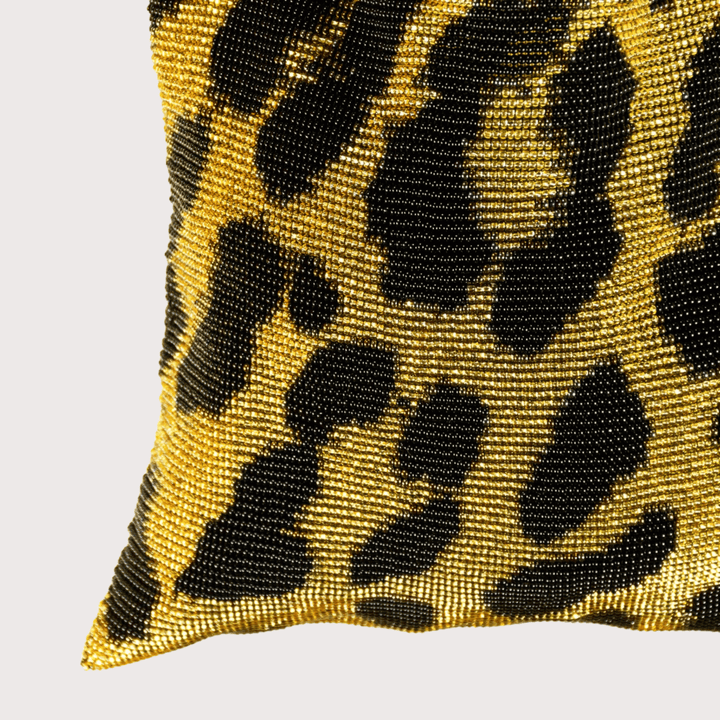 Clash of Prints Bag - Gold/Black Leopard by Sac De Soul at White Label Project