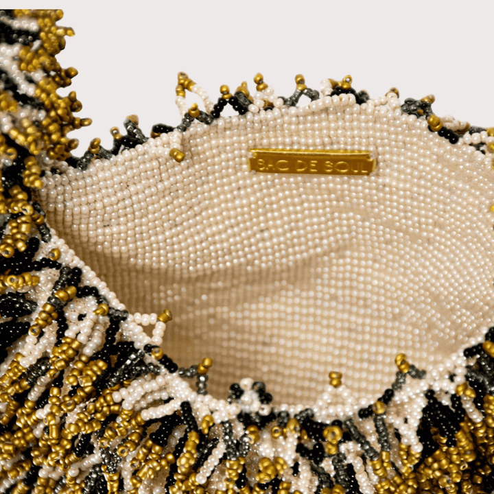 Nina Bag - Black/Cream/Gold by Sac De Soul at White Label Project