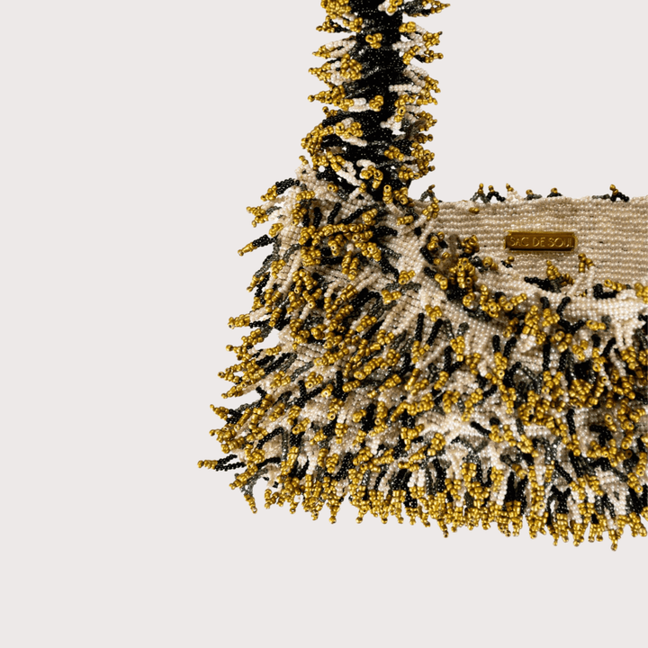Nina Bag - Black/Cream/Gold by Sac De Soul at White Label Project