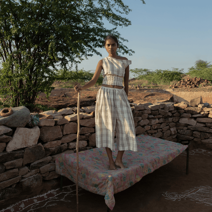 Nasibi Top - Checkered by Saheli Women at White Label Project