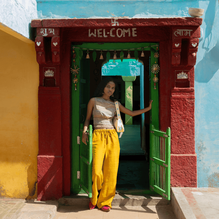 Razia Pants Raw Silk by Saheli Women at White Label Project