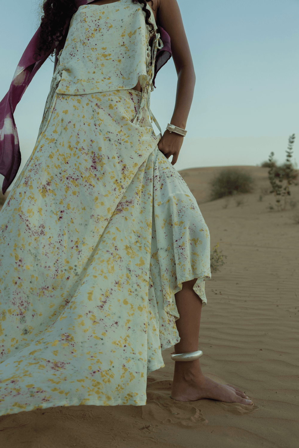 Sonya Skirt - Green by Saheli Women at White Label Project