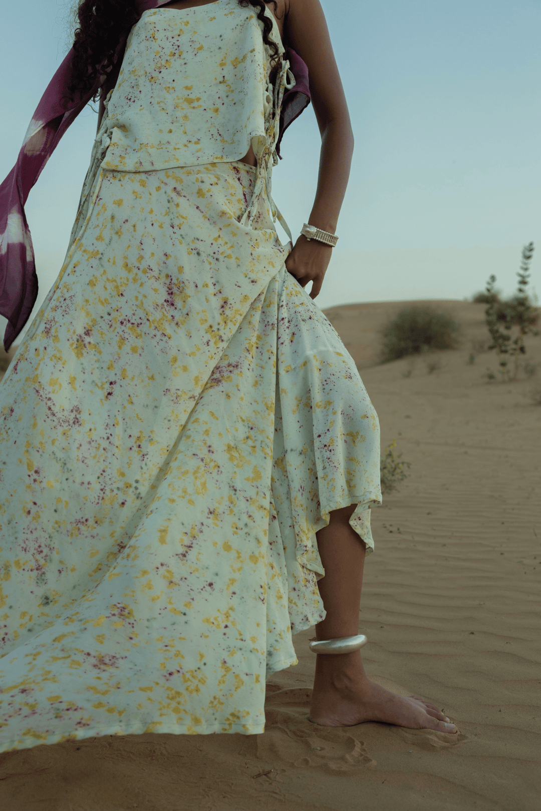 Sonya Skirt - Green by Saheli Women at White Label Project