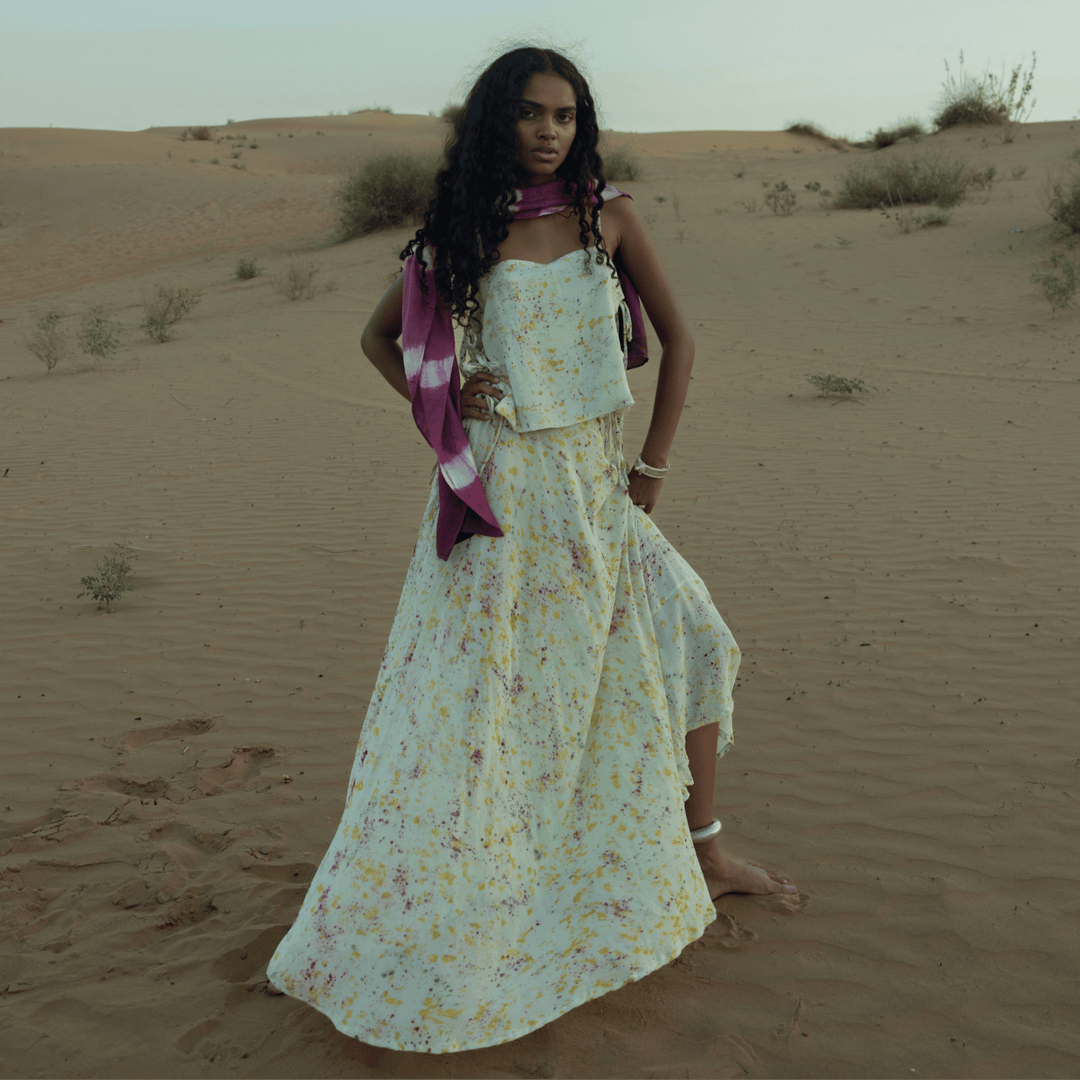Sonya Skirt - Green by Saheli Women at White Label Project