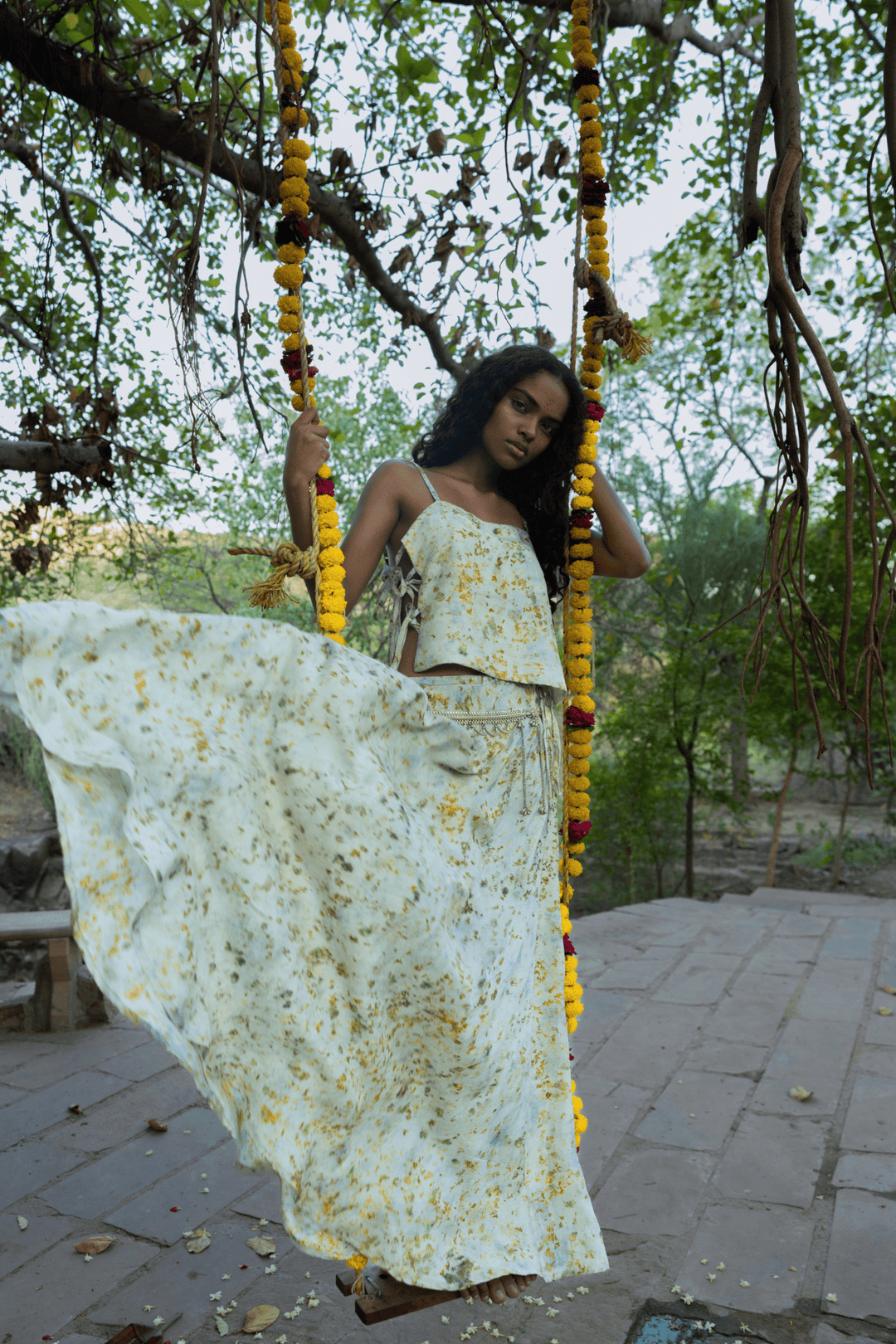 Sonya Skirt - White by Saheli Women at White Label Project