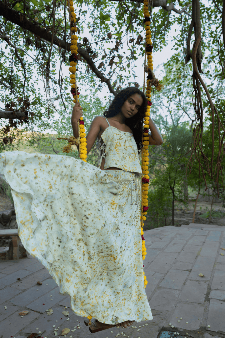Sonya Skirt - White by Saheli Women at White Label Project