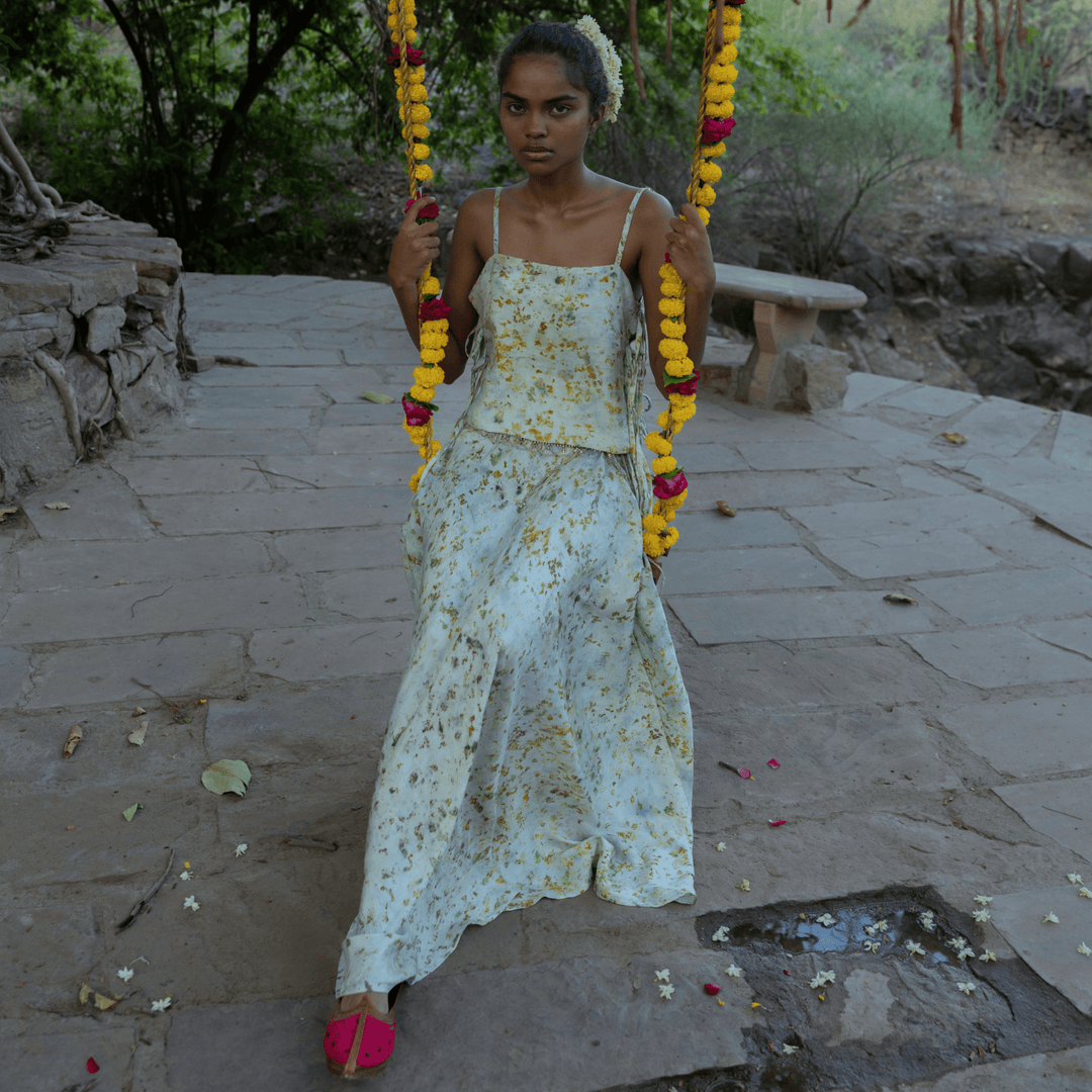 Sonya Skirt - White by Saheli Women at White Label Project