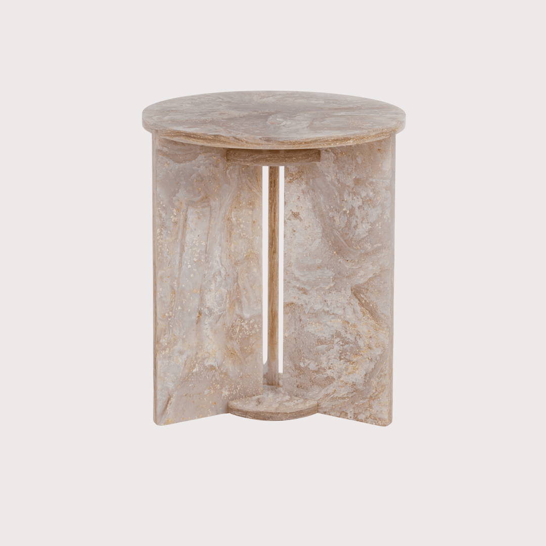 Planet Wave Side Table - Off-White by Shell Homage at White Label Project