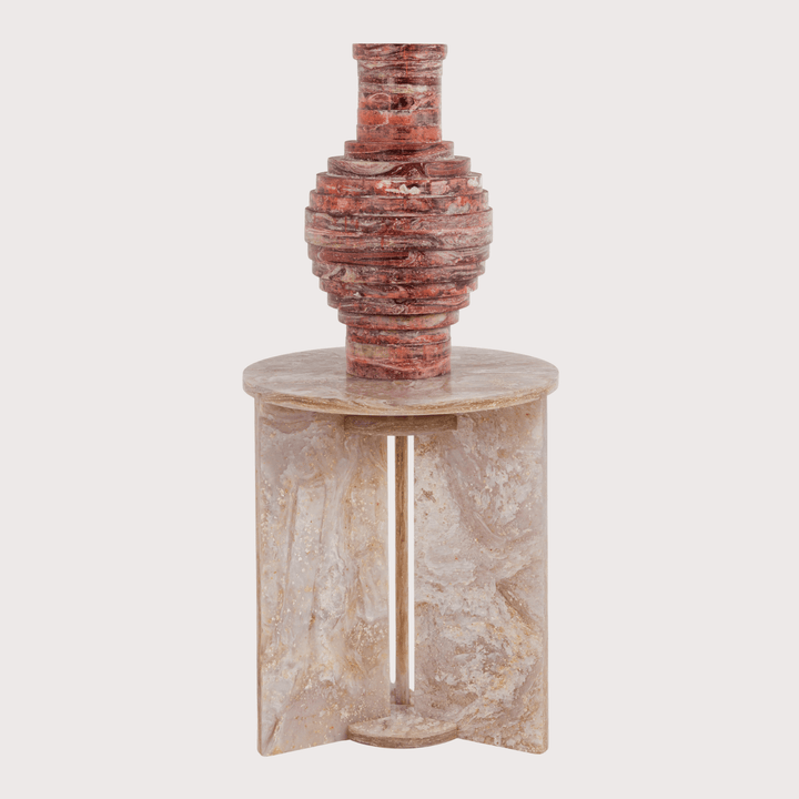 Planet Wave Side Table - Off-White by Shell Homage at White Label Project