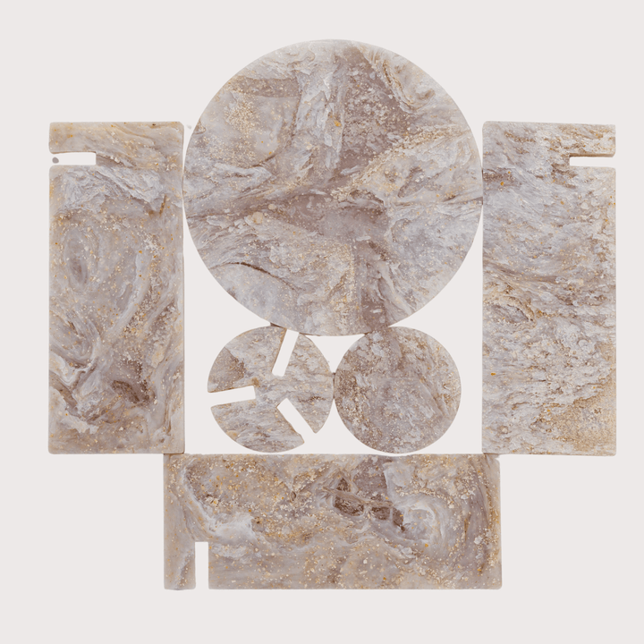 Planet Wave Side Table - Off-White by Shell Homage at White Label Project