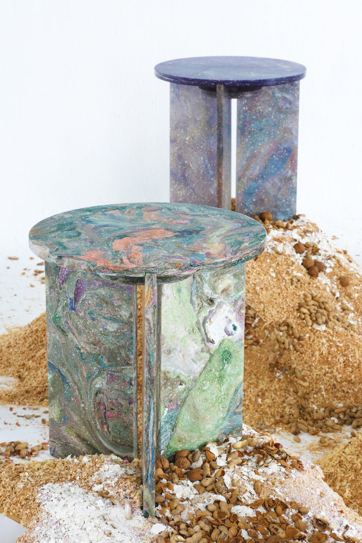 Planet Wave Side Table - Purple Galaxy by Shell Homage at White Label Project