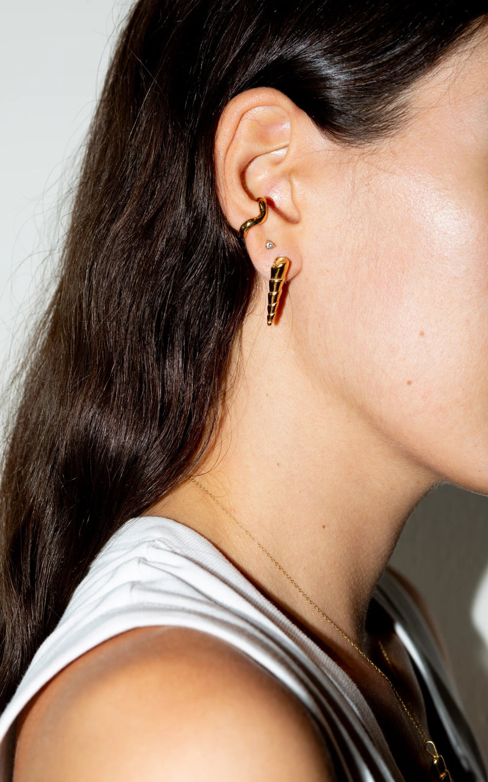 Onda Earcuff - Gold by Studio Conchita at White Label Project