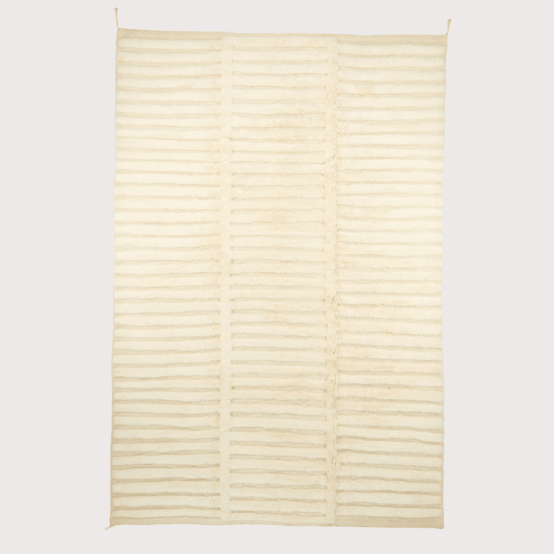 Broken Lines Area Rug - Cream by Studio Sana Benzaitar at White Label Project