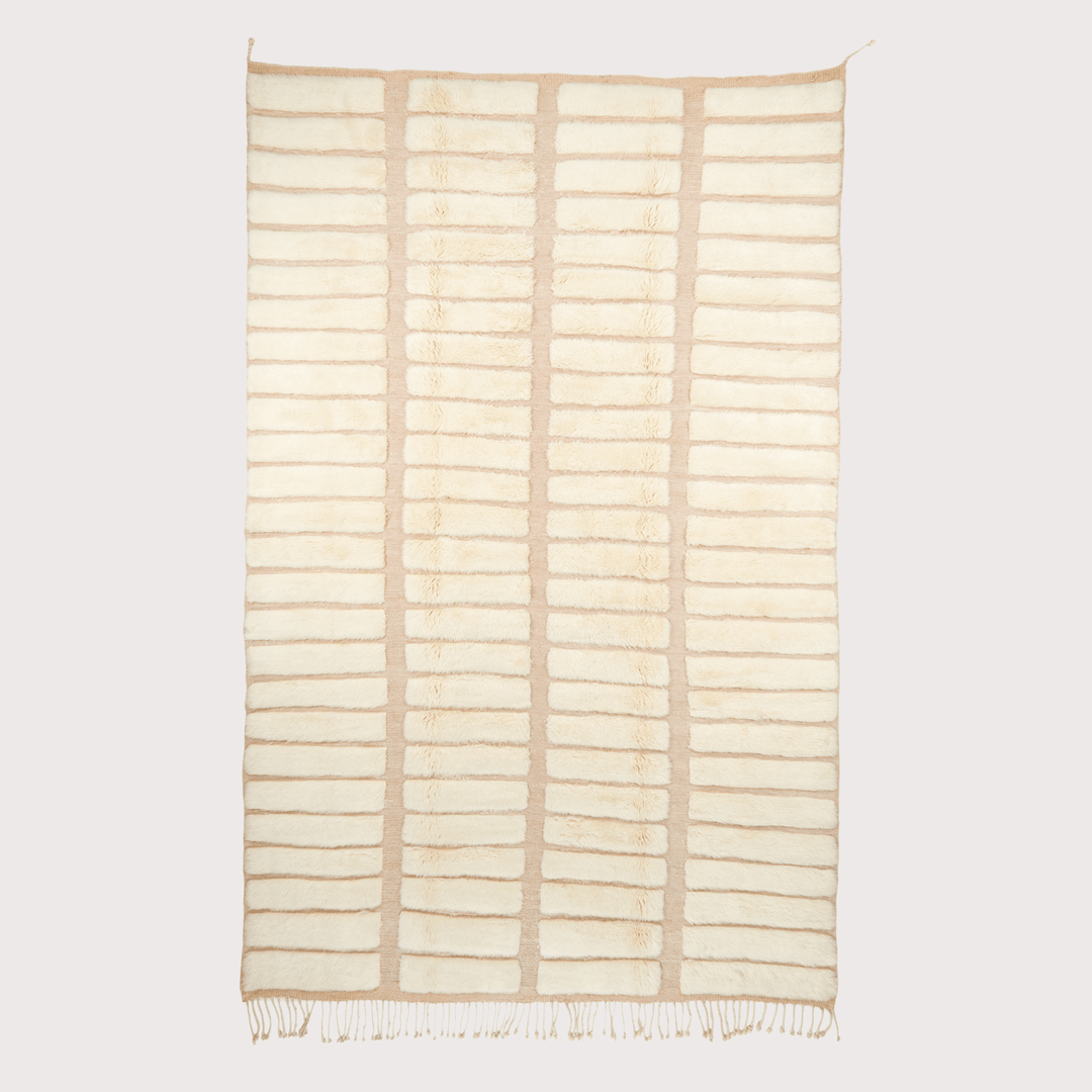 Broken Lines Rug - Natural by Studio Sana Benzaitar at White Label Project