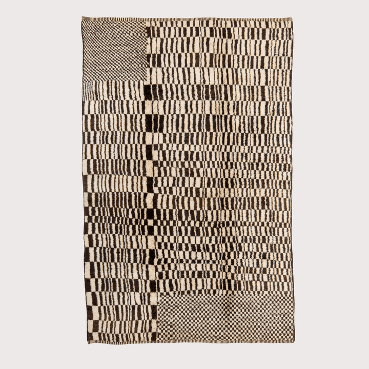 Checker Rug - Black & White by Studio Sana Benzaitar at White Label Project