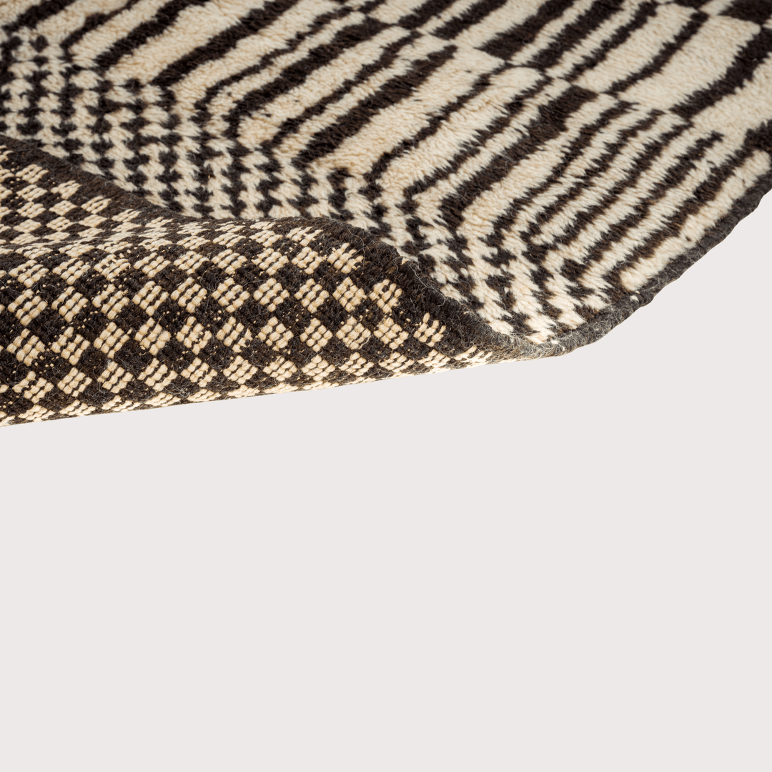 Checker Rug - Black & White by Studio Sana Benzaitar at White Label Project