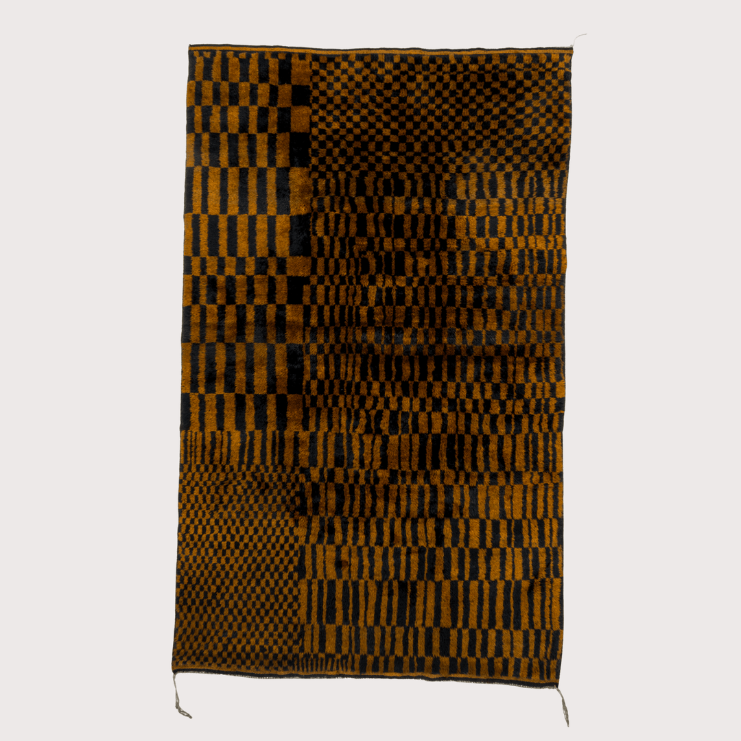 Checker Rug - Brown by Studio Sana Benzaitar at White Label Project