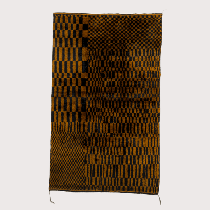 Checker Rug - Brown by Studio Sana Benzaitar at White Label Project