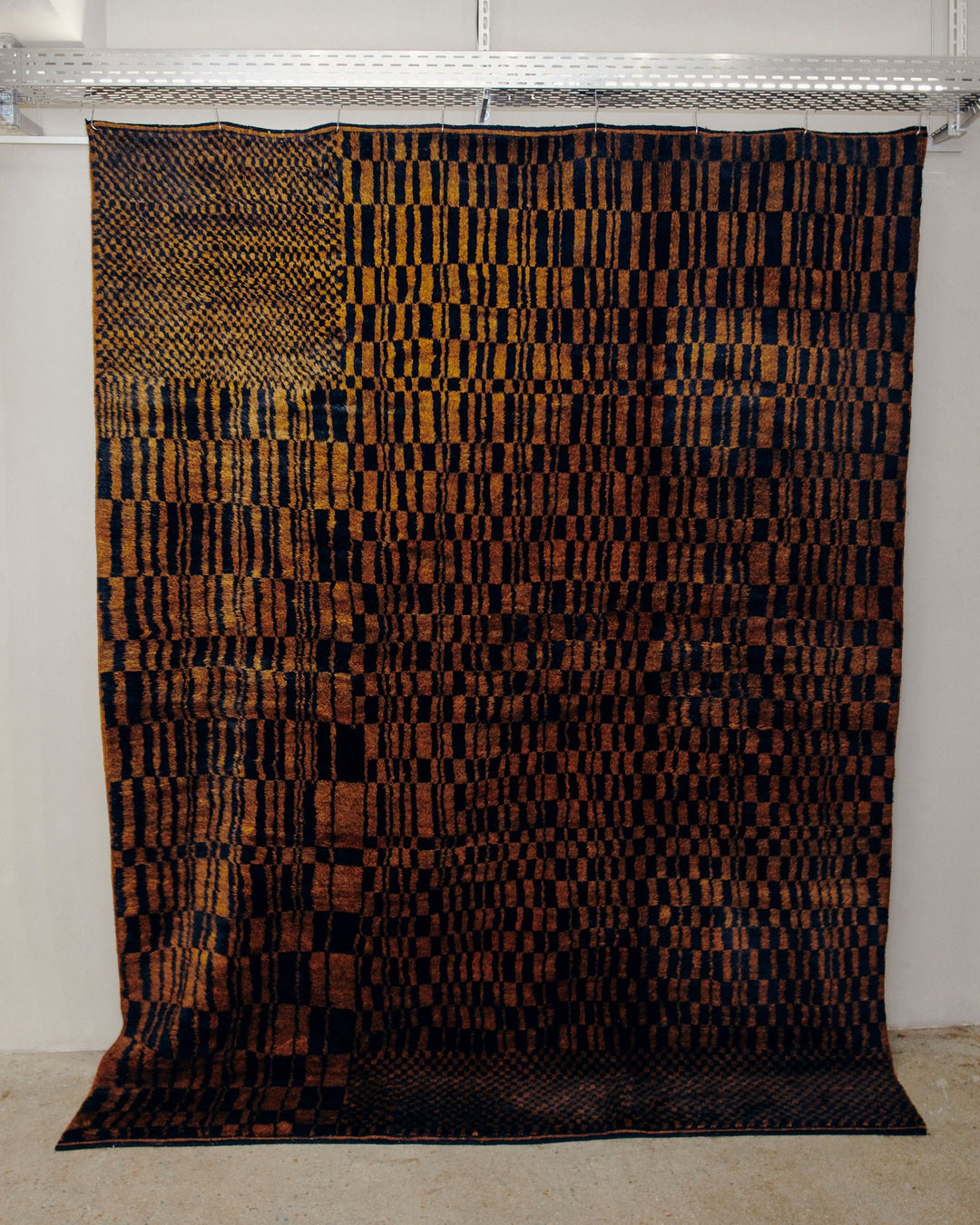 Checker Rug - Brown by Studio Sana Benzaitar at White Label Project
