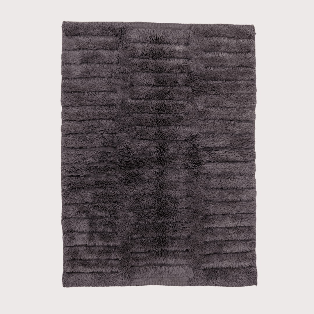 Wide Broken Lines Rug - Grey by Studio Sana Benzaitar at White Label Project