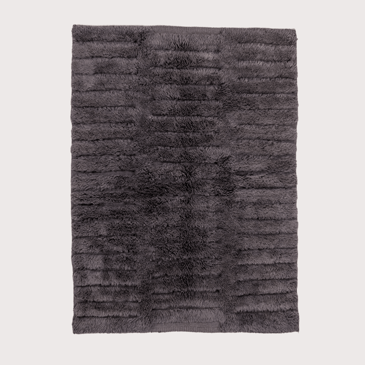 Wide Broken Lines Rug - Grey by Studio Sana Benzaitar at White Label Project
