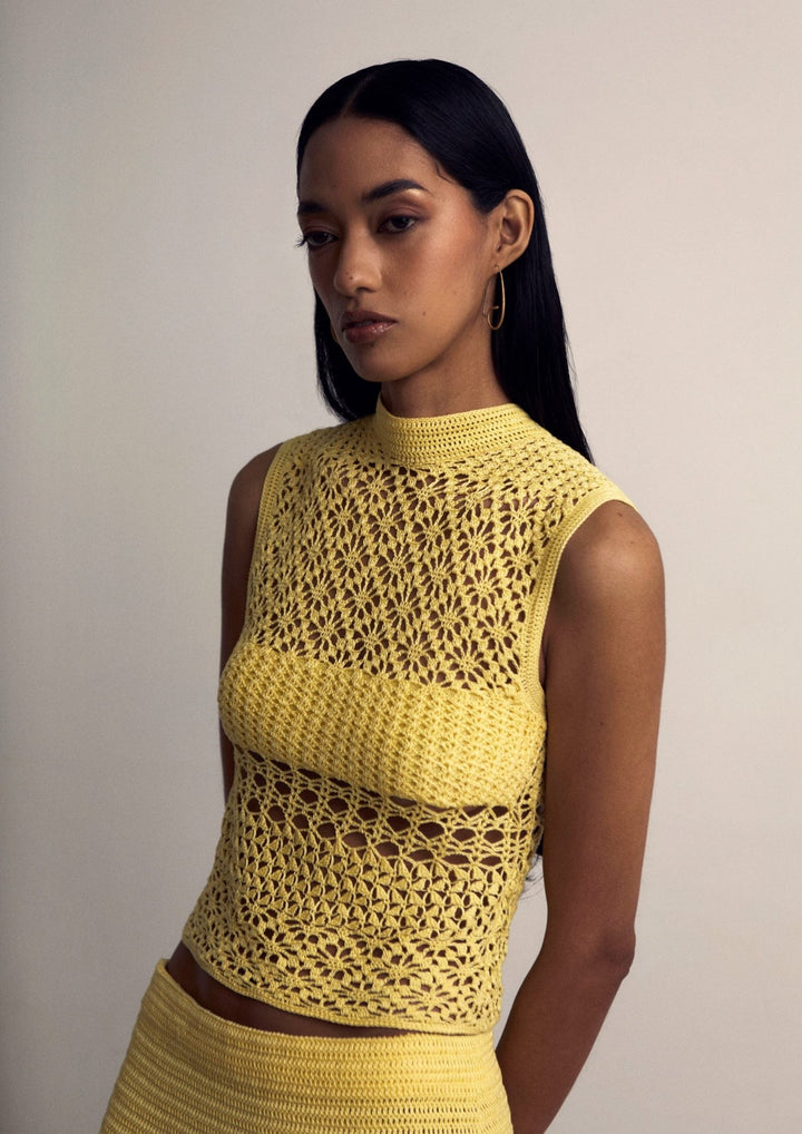Apyu Top - Yellow by The Sake Project at White Label Project