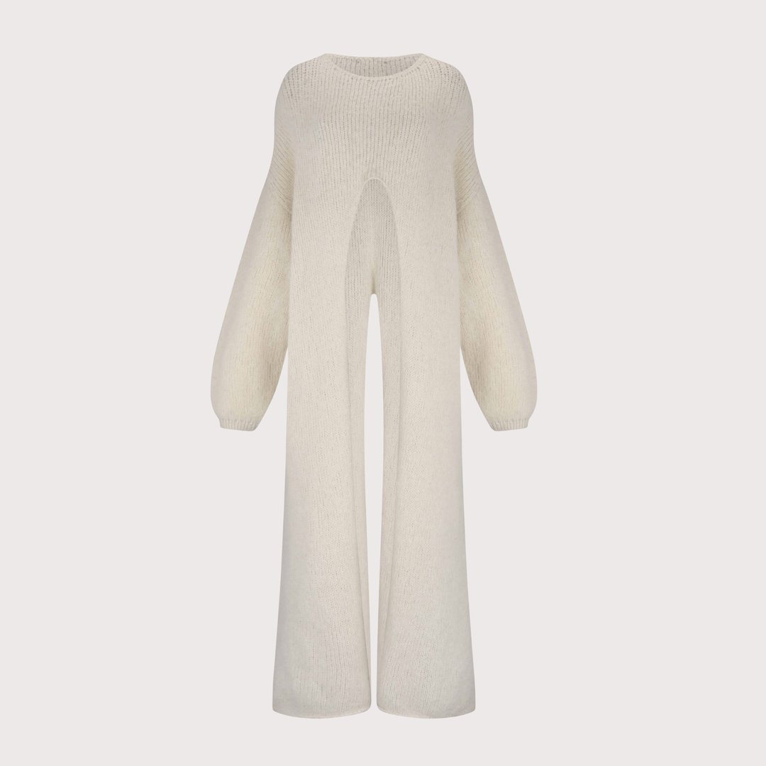 Khipu Sweater - Ecru by The Sake Project at White Label Project