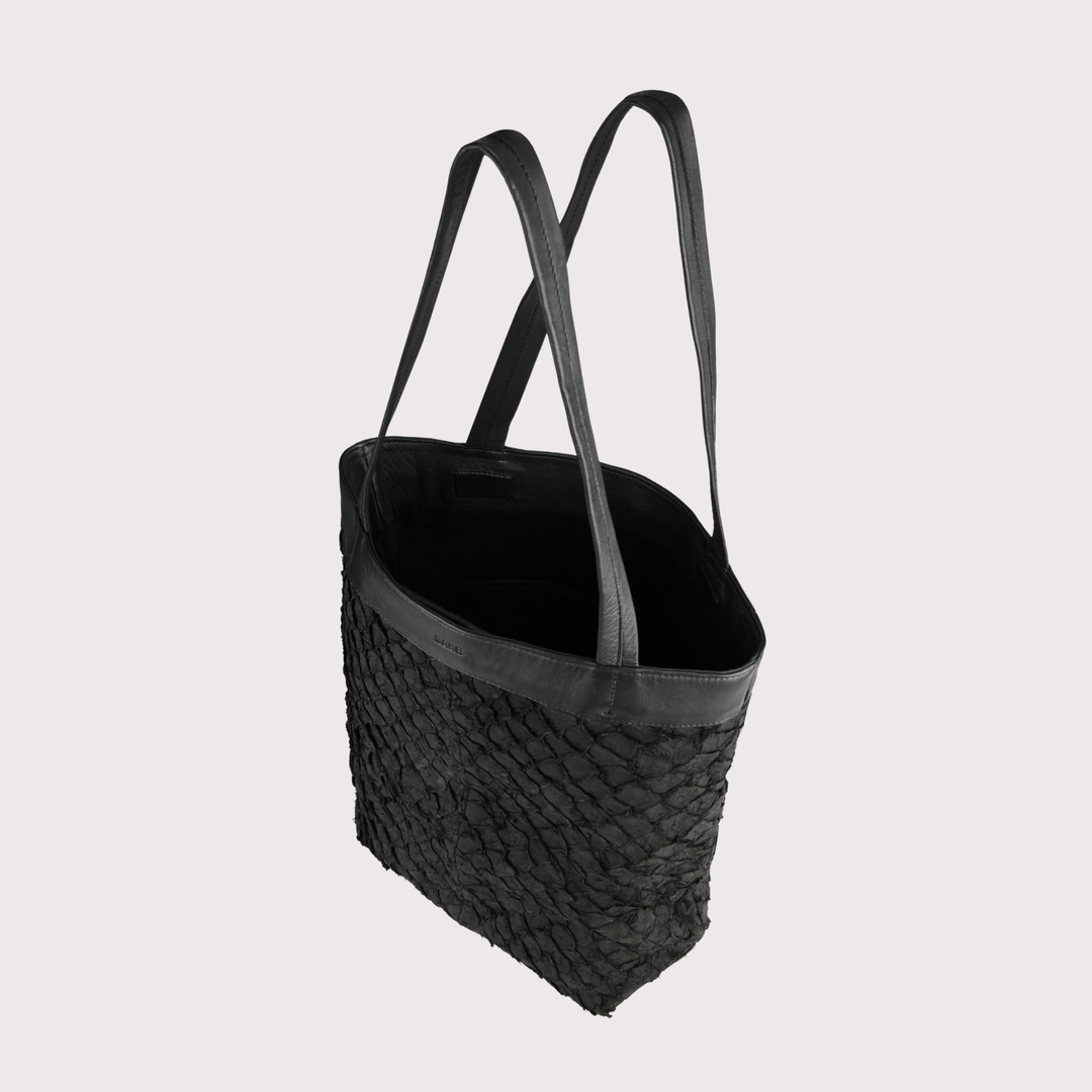 Mango Paiche Tote Bag by The Sake Project at White Label Project