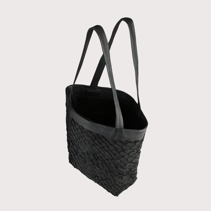 Mango Paiche Tote Bag by The Sake Project at White Label Project