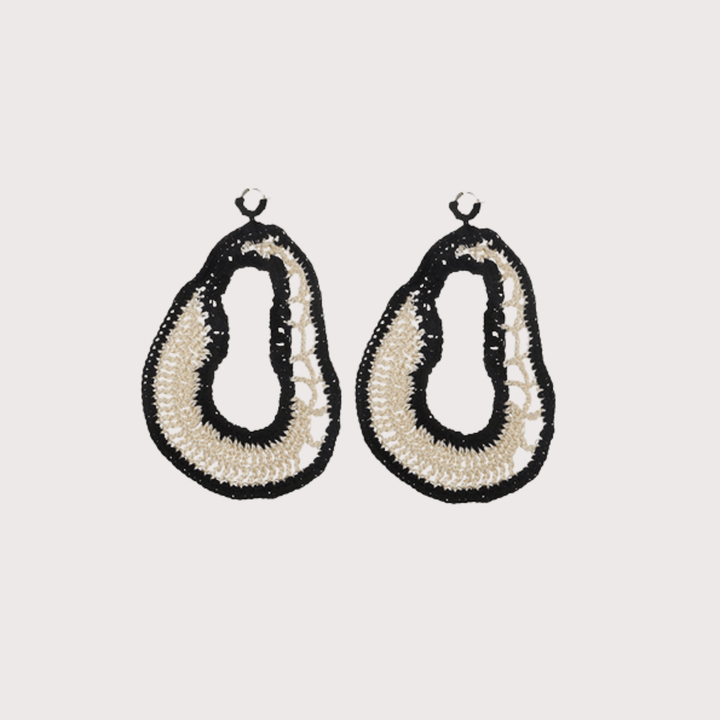 Puriq Earrings - Black/White by The Sake Project at White Label Project