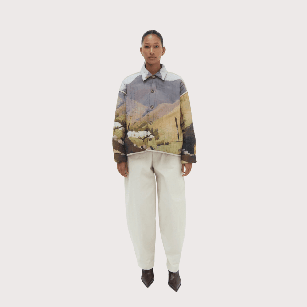 Arenal Quilted Jacket - Andean Landscape Print by White Label Project at White Label Project