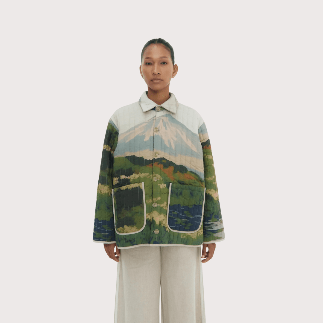 Nuna Quilted Jacket - Andean Mountain Print by White Label Project at White Label Project