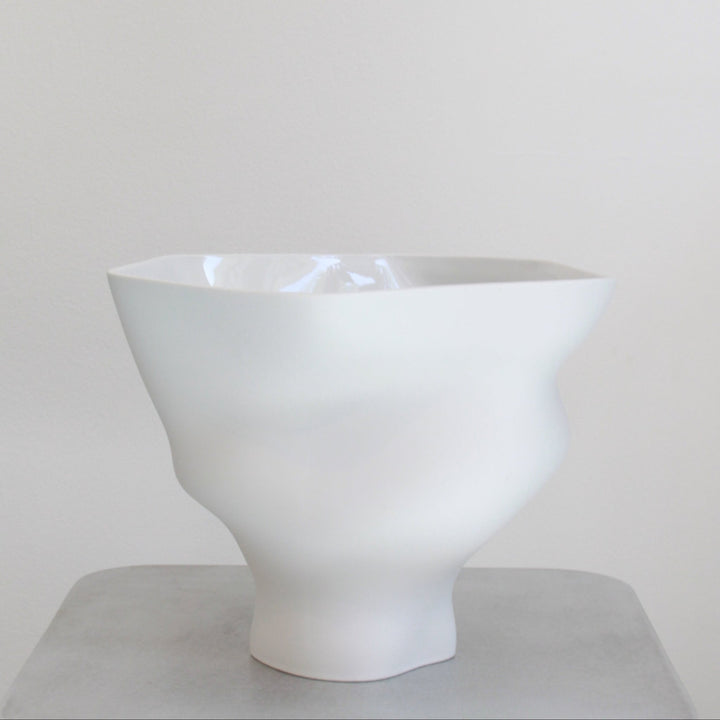 Memories of a Glacier Vase N°2 - Matt White by Yael Anders at White Label Project