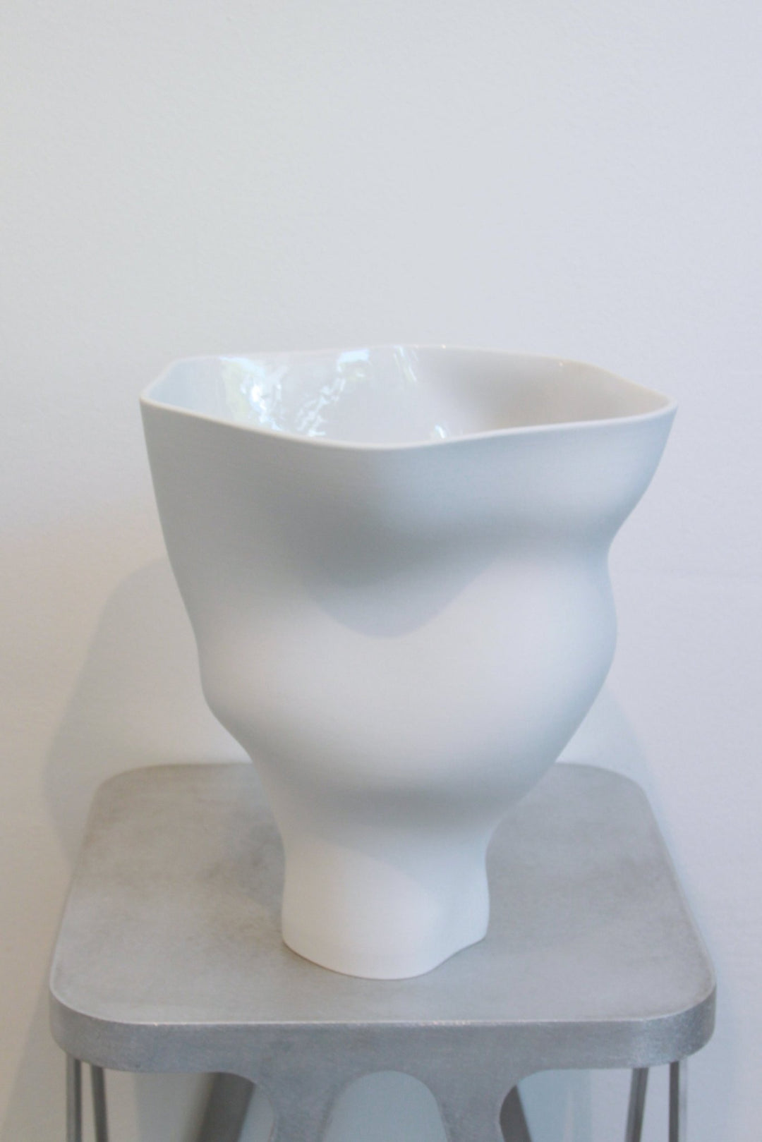 Memories of a Glacier Vase N°5 - Matt White by Yael Anders at White Label Project